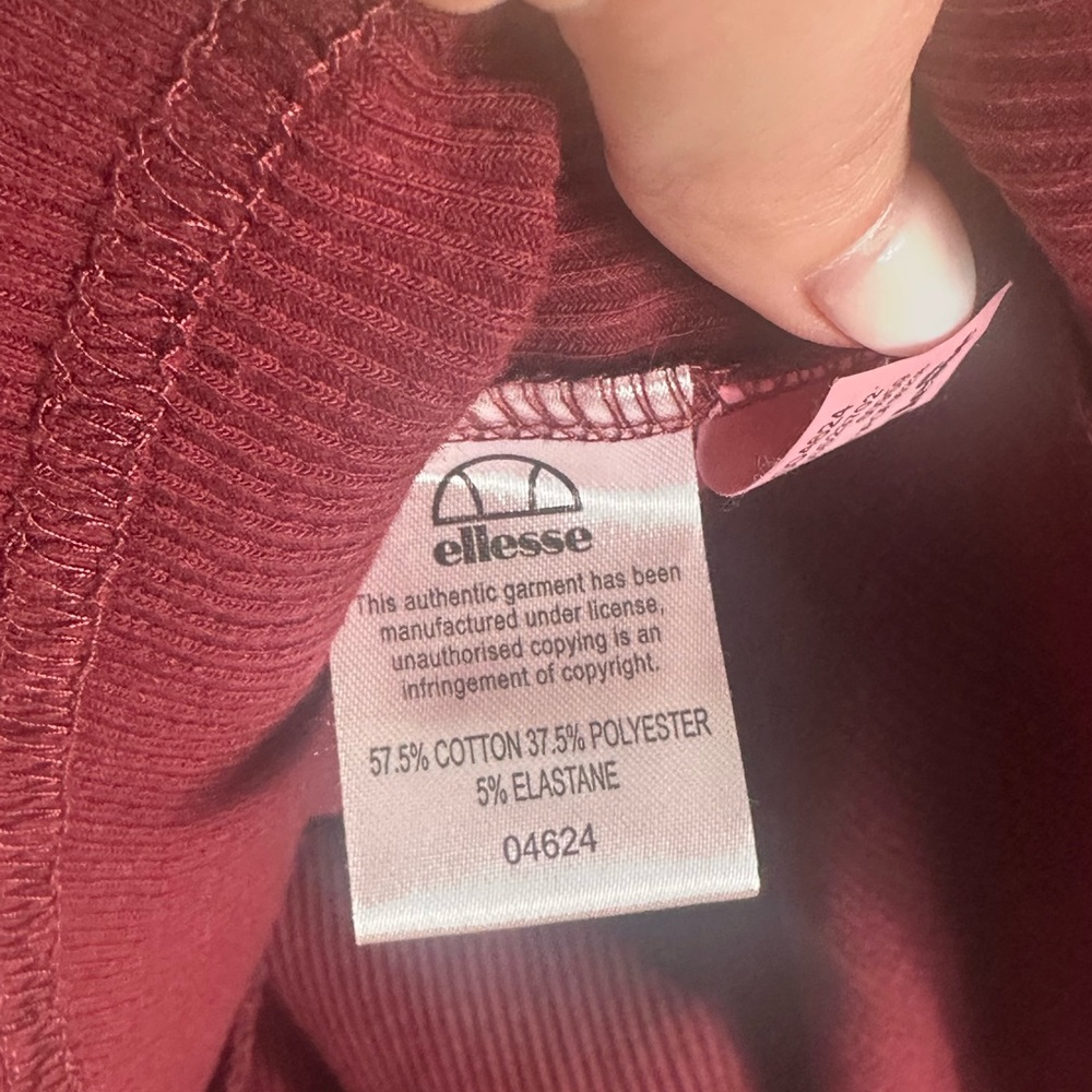 Ellesse Red Ribbed Logo Sweaterdress - Picture 6 of 7